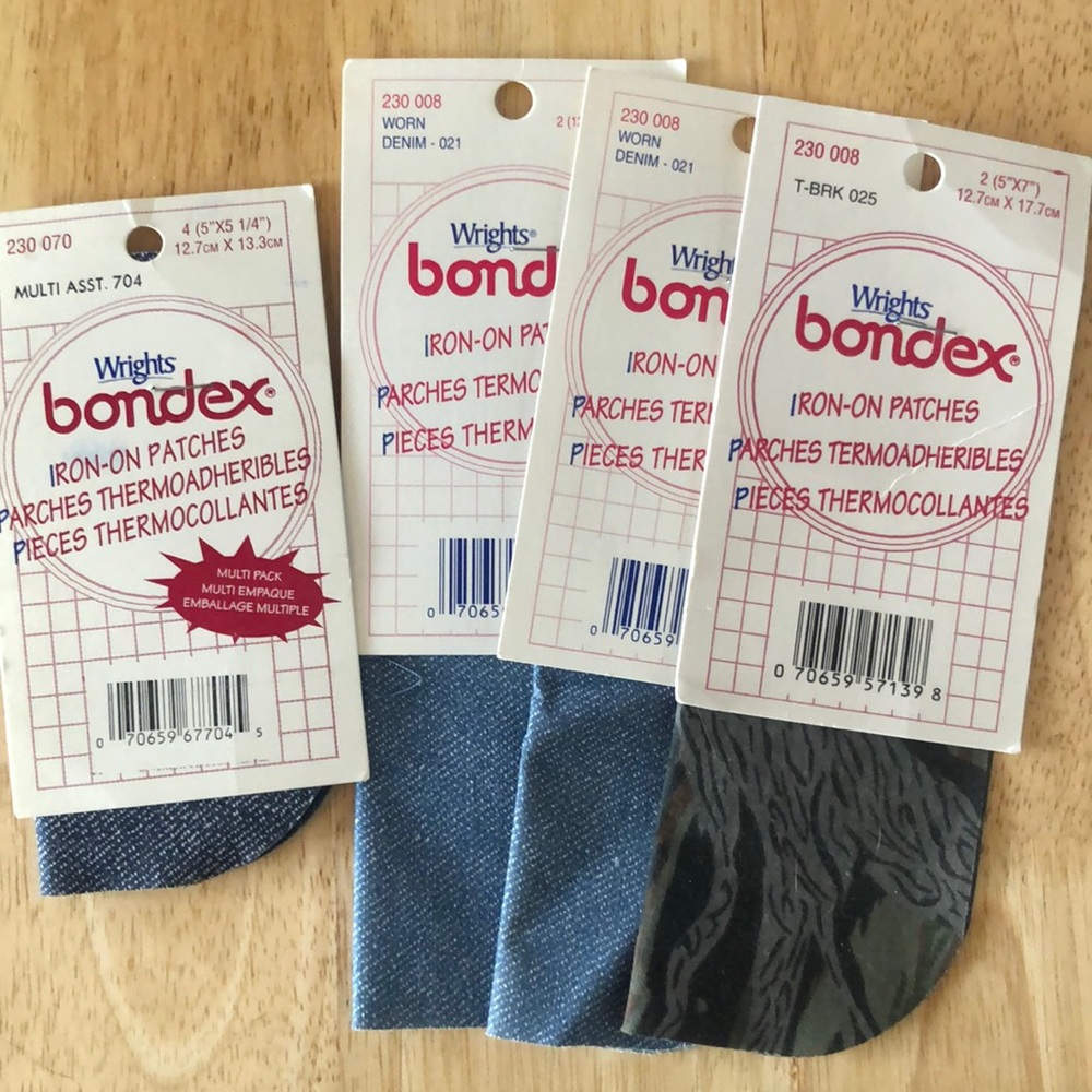 Wrights Bondex Iron-On Patches  4 packs